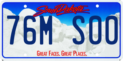 SD license plate 76MS00