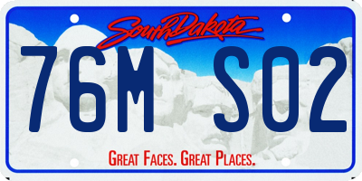 SD license plate 76MS02