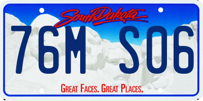 SD license plate 76MS06