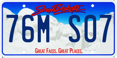 SD license plate 76MS07