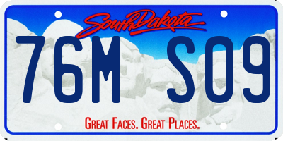 SD license plate 76MS09