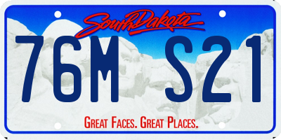 SD license plate 76MS21