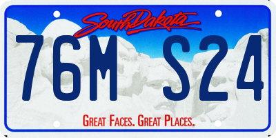 SD license plate 76MS24