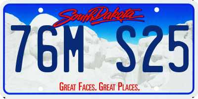 SD license plate 76MS25