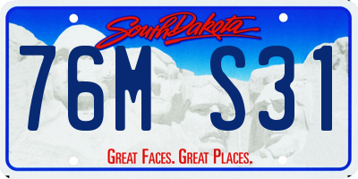 SD license plate 76MS31