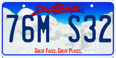 SD license plate 76MS32