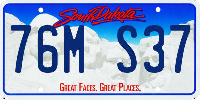 SD license plate 76MS37