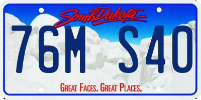 SD license plate 76MS40
