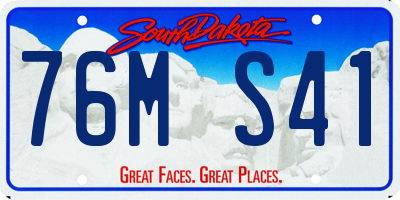 SD license plate 76MS41