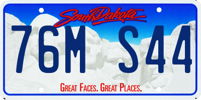 SD license plate 76MS44