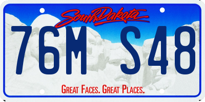 SD license plate 76MS48