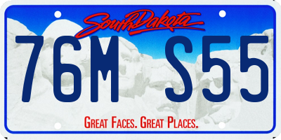 SD license plate 76MS55
