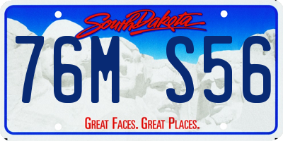 SD license plate 76MS56