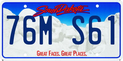 SD license plate 76MS61