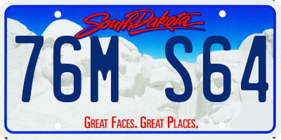 SD license plate 76MS64