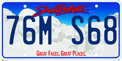 SD license plate 76MS68
