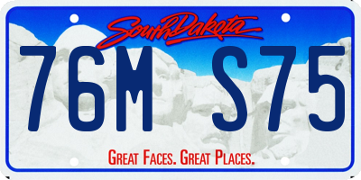 SD license plate 76MS75