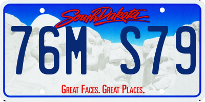 SD license plate 76MS79