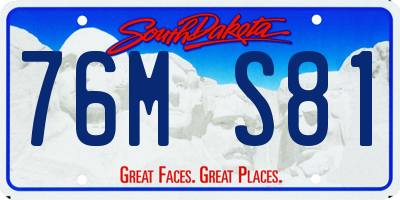 SD license plate 76MS81