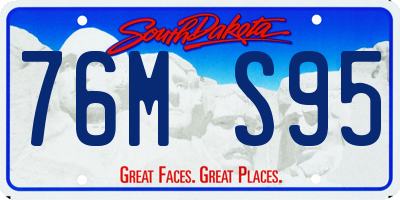 SD license plate 76MS95