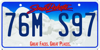 SD license plate 76MS97