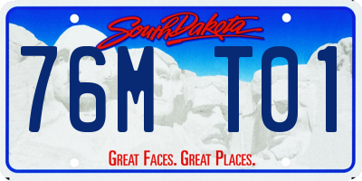 SD license plate 76MT01