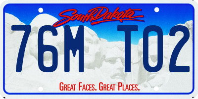 SD license plate 76MT02