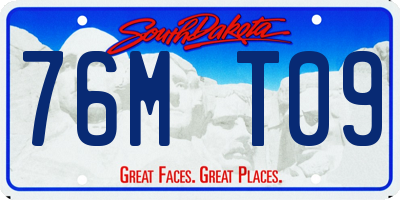 SD license plate 76MT09