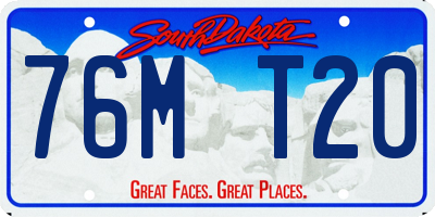 SD license plate 76MT20