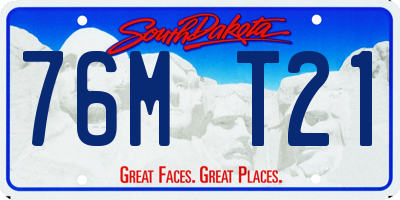 SD license plate 76MT21