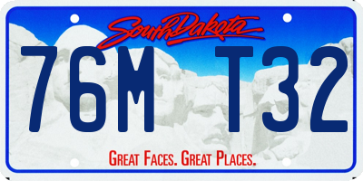 SD license plate 76MT32