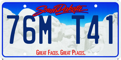 SD license plate 76MT41