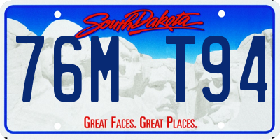SD license plate 76MT94