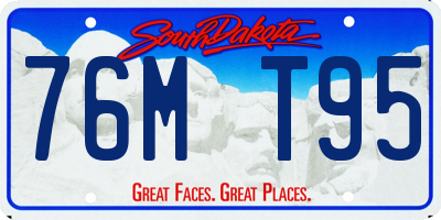 SD license plate 76MT95