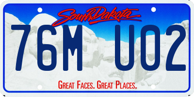 SD license plate 76MU02