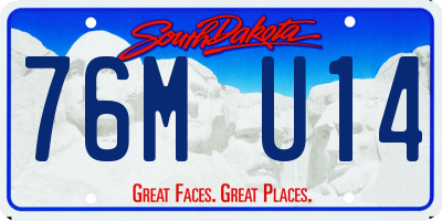 SD license plate 76MU14