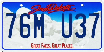 SD license plate 76MU37