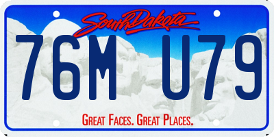 SD license plate 76MU79