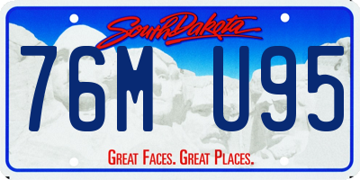 SD license plate 76MU95
