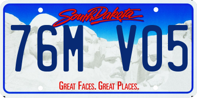 SD license plate 76MV05
