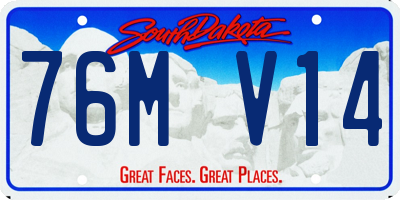 SD license plate 76MV14