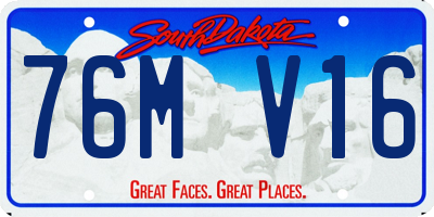 SD license plate 76MV16