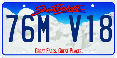 SD license plate 76MV18