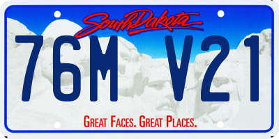 SD license plate 76MV21