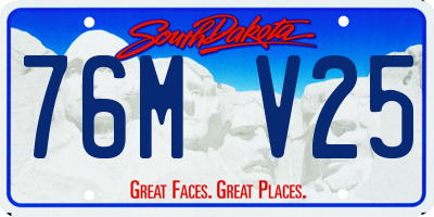 SD license plate 76MV25