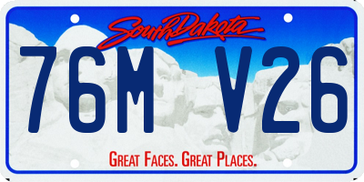 SD license plate 76MV26