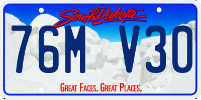 SD license plate 76MV30
