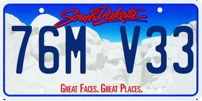 SD license plate 76MV33