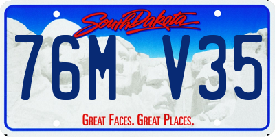 SD license plate 76MV35