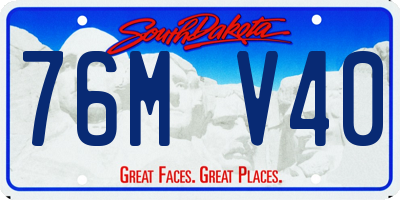 SD license plate 76MV40